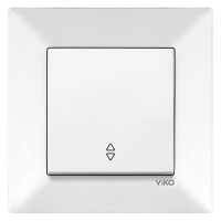 Выключатель  проходной одноклавишный белый VIKO MERIDIAN 90970204